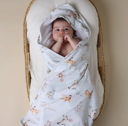 Snuggle Hunny Kittens Hooded Towel