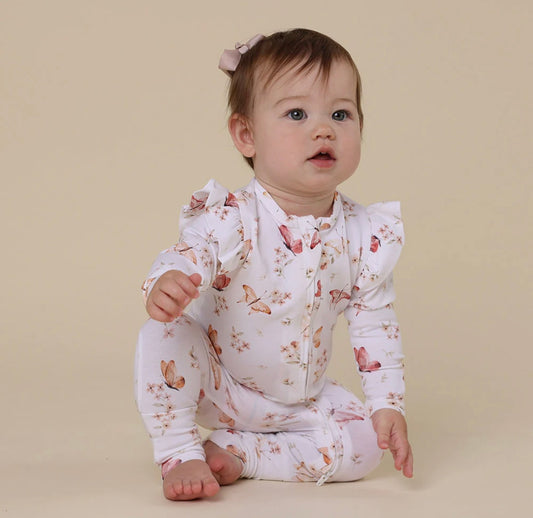Snuggle Hunny Butterfly Snugglesuit Convertible Romper