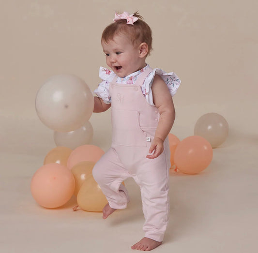 Snuggle Hunny Baby Pink Joey Overalls