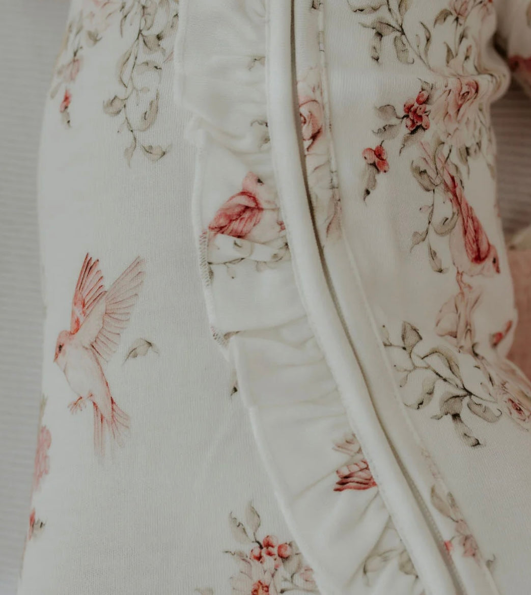 Confetti Kidz Rose Garden Bamboo Zipsuit