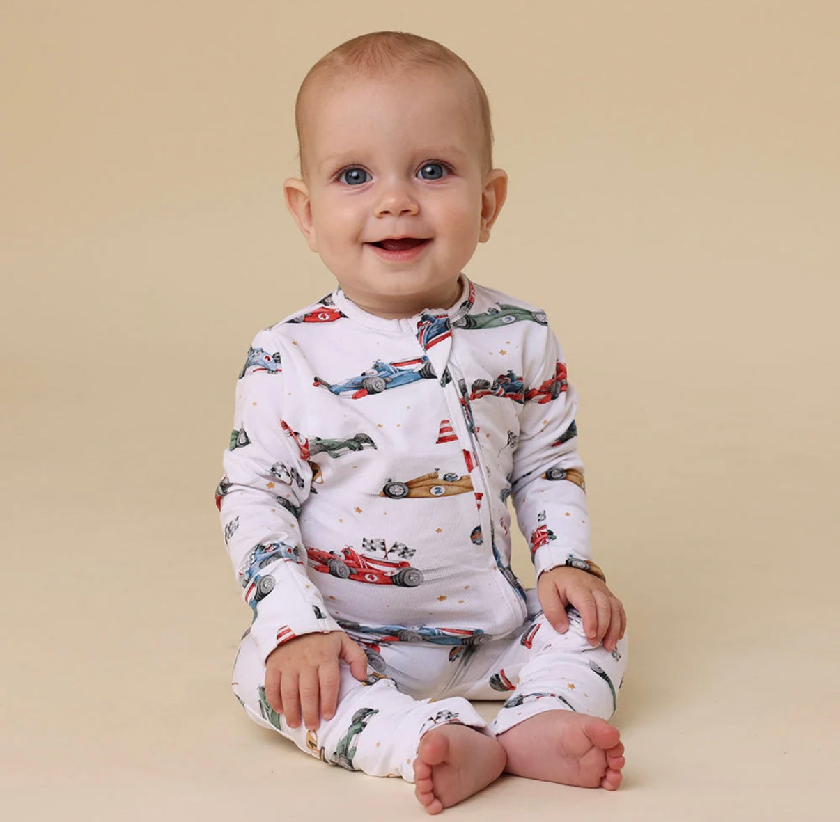 Snuggle Hunny Little Racers Snugglesuit Convertible Romper