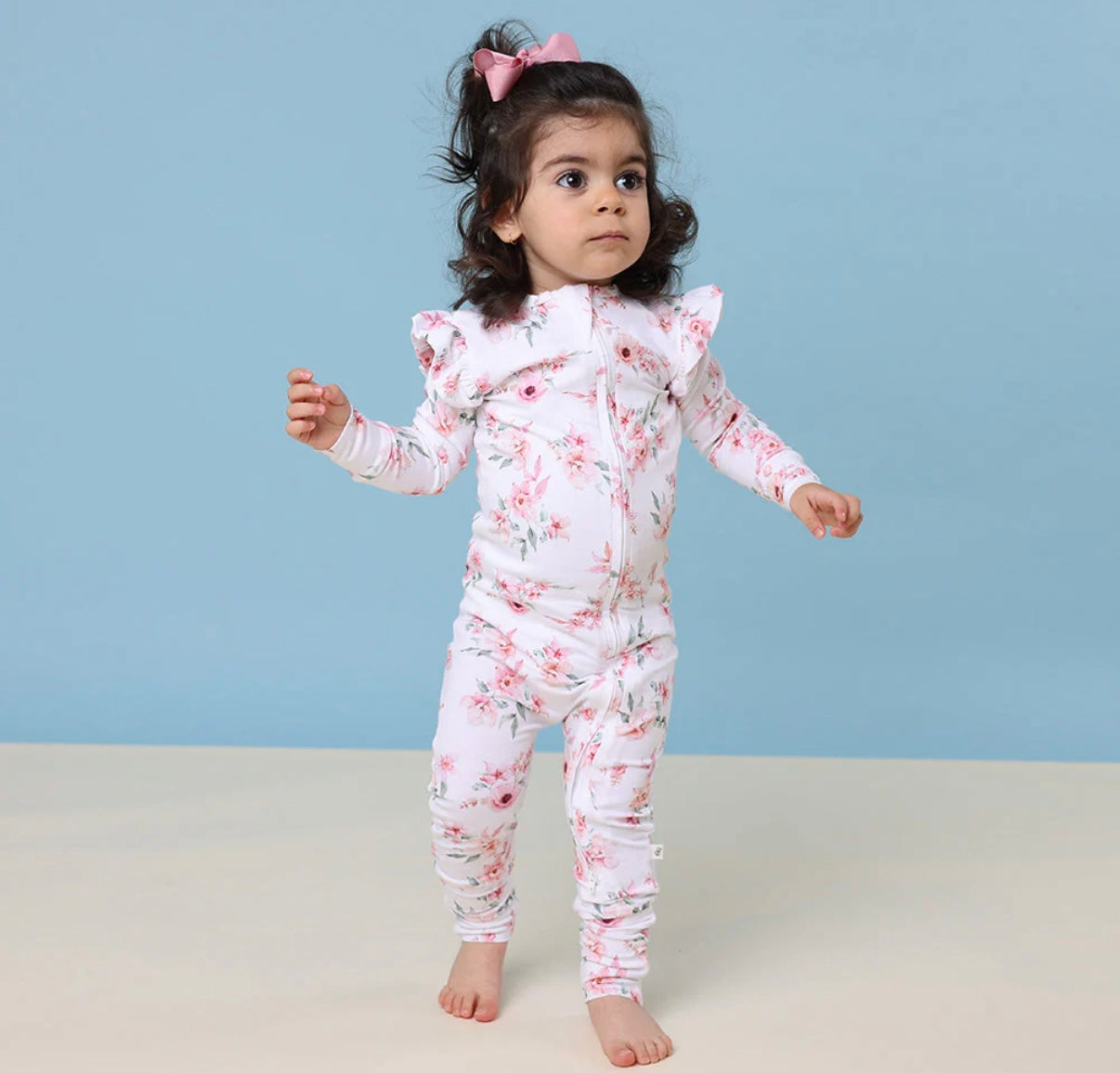 Snuggle Hunny Camille Snugglesuit Convertible Romper with Frill