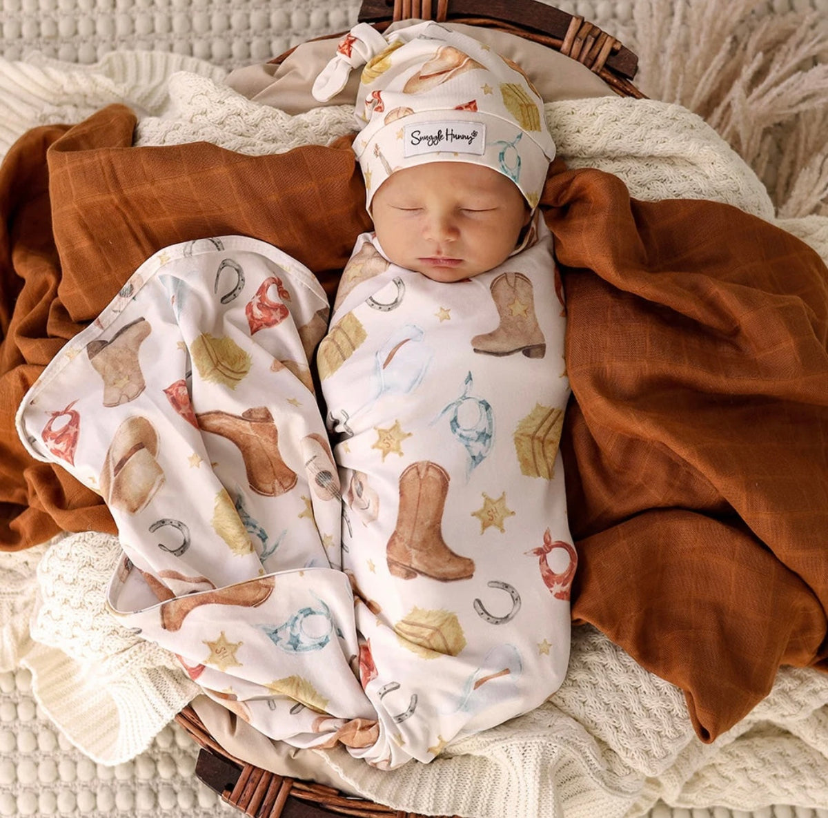 Snuggle Hunny Wrap & Beanie Set – Various