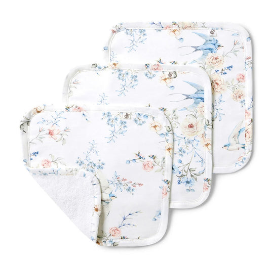 Snuggle Hunny Sweet Swallows Wash Cloths 3 Pack
