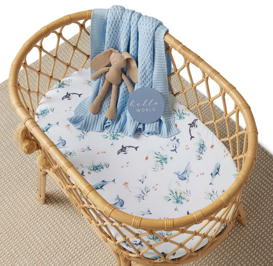 Snuggle Hunny Bassinet / Change Pad Cover Ocean