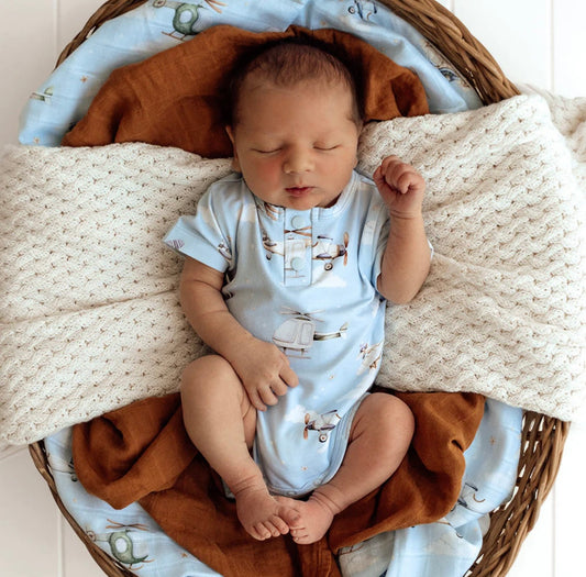 Snuggle Hunny Taking Flight Short Sleeve Bodysuit