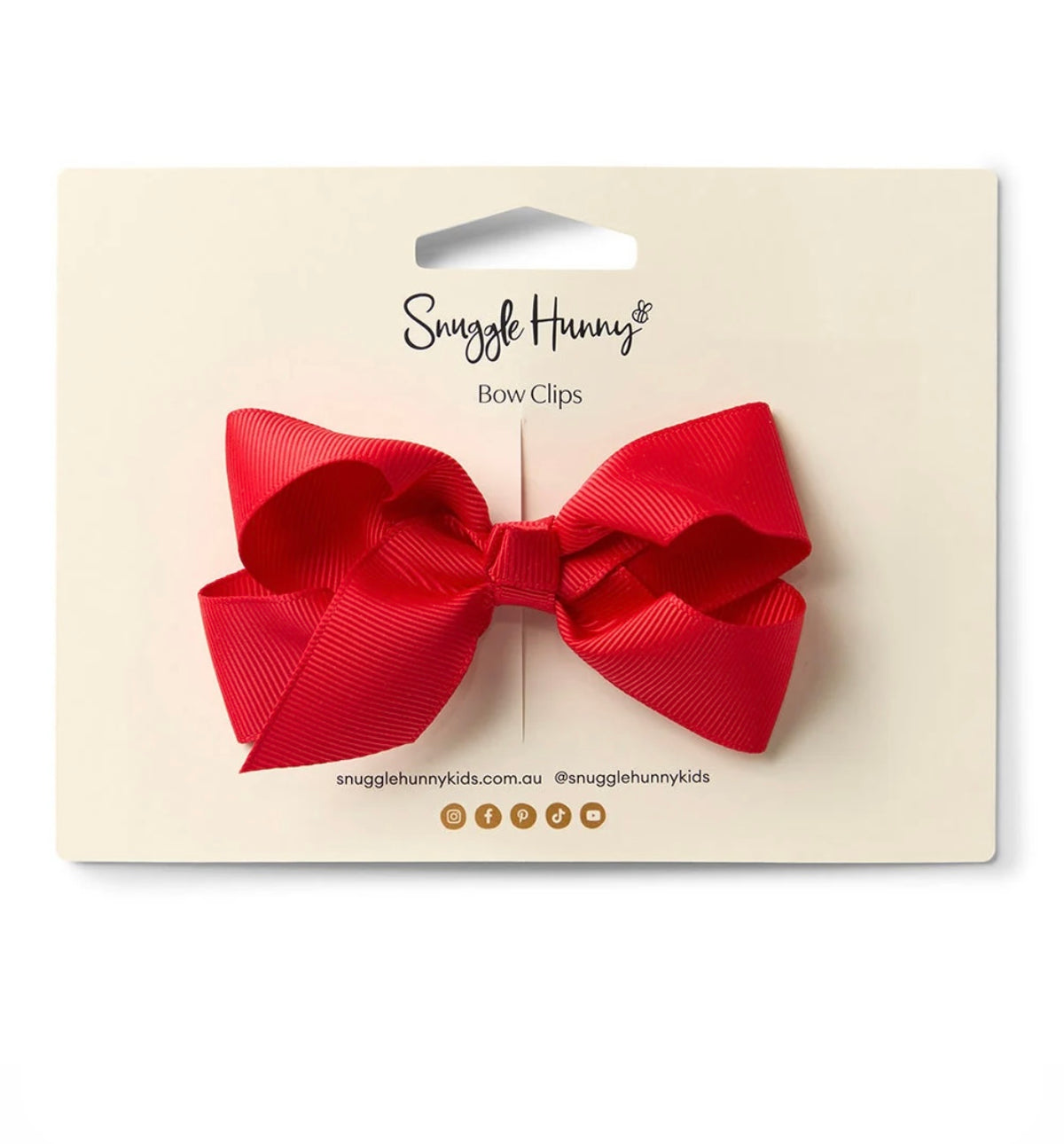 Snuggle Hunny Red Hair Clip Bow