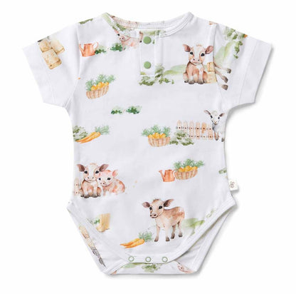 Snuggle Hunny Farm Short Sleeve Bodysuit