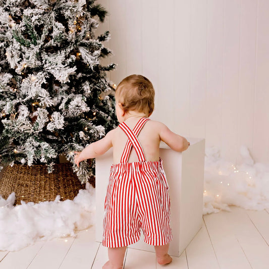 Confetti Kidz Striped Overalls Candycane