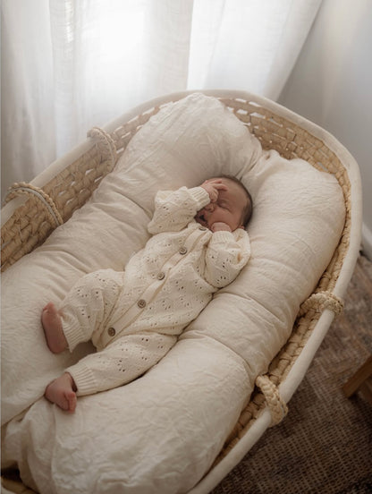 Freckles The Label Mila Pointelle Full Romper Snow