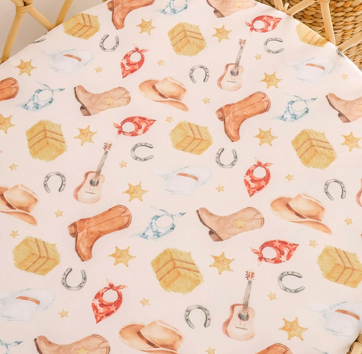 Snuggle Hunny Cowboys Bassinet / Change Pad Cover