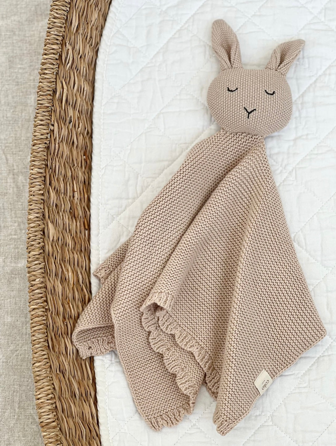 Coko Baby Heirloom Bunny Comforter Oat