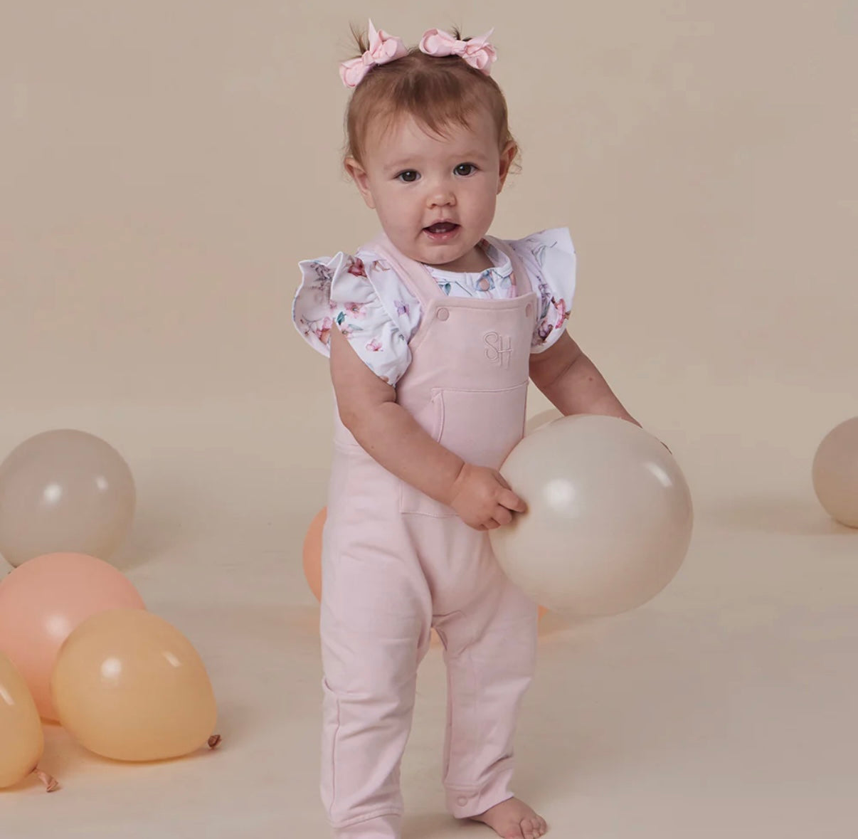 Snuggle Hunny Baby Pink Joey Overalls