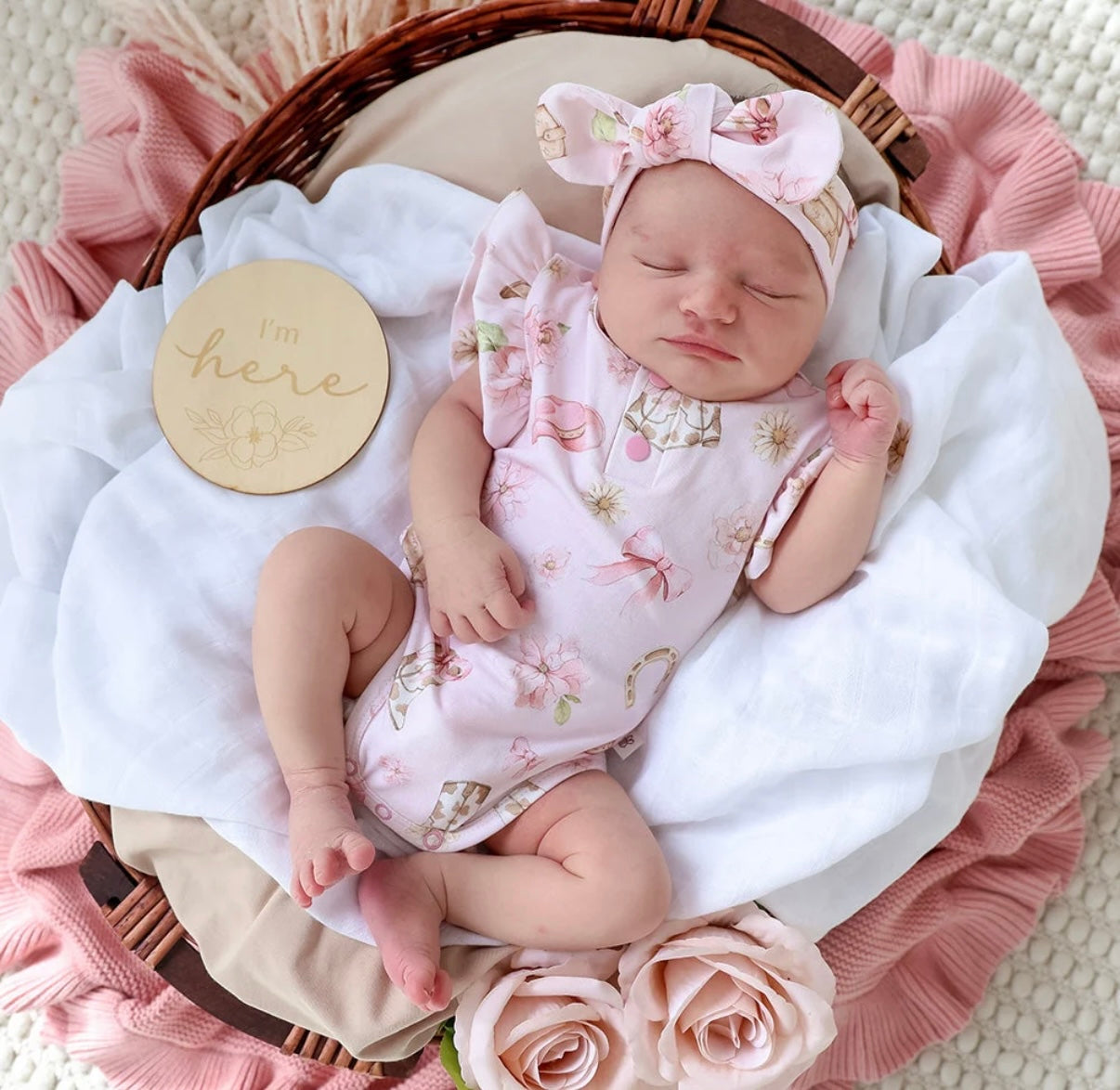 Snuggle Hunny Boots & Bows Short Sleeve Bodysuit