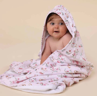 Snuggle Hunny Alice’s Tea Party Hooded Baby Towel