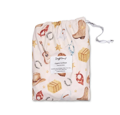 Snuggle Hunny Cowboys Fitted Cot Sheet