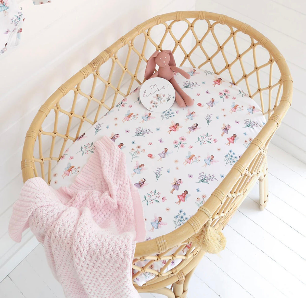 Snuggle Hunny Fairy Garden Bassinet / Change Pad Cover