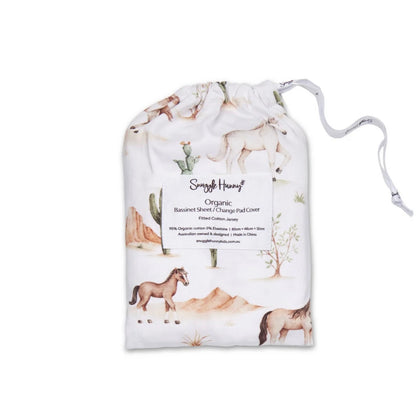 Snuggle Hunny Wild Horses Bassinet / Change Pad Cover