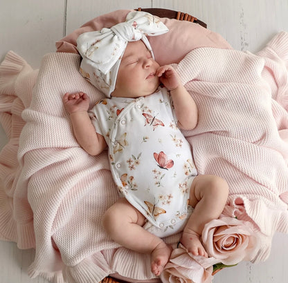 Snuggle Hunny Buttery Short Sleeve Kimono Bodysuit