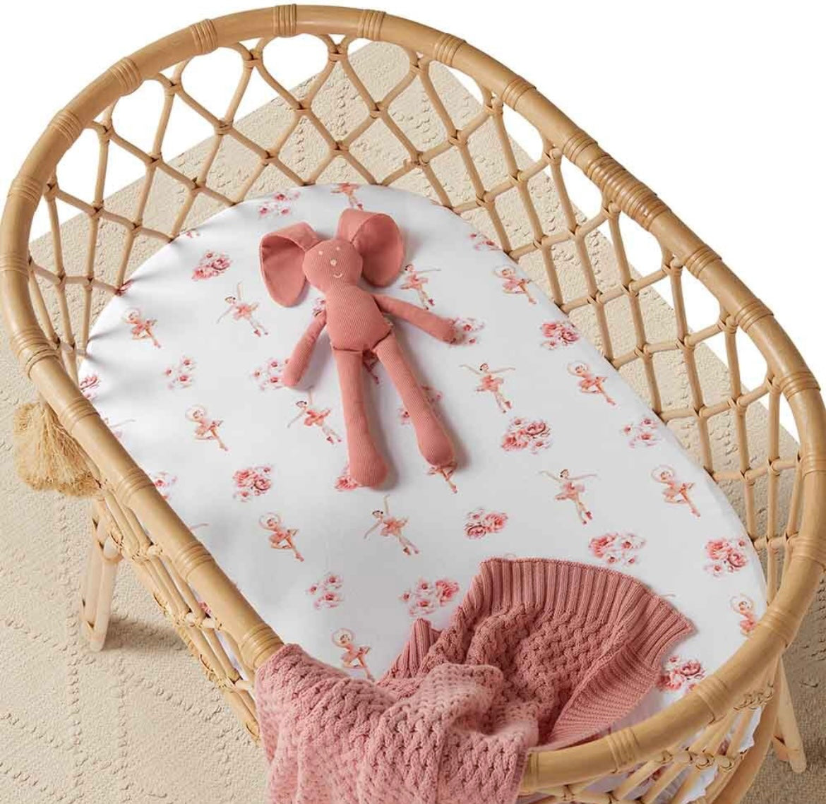 Snuggle Hunny Bassinet / Change Pad Cover Ballerina