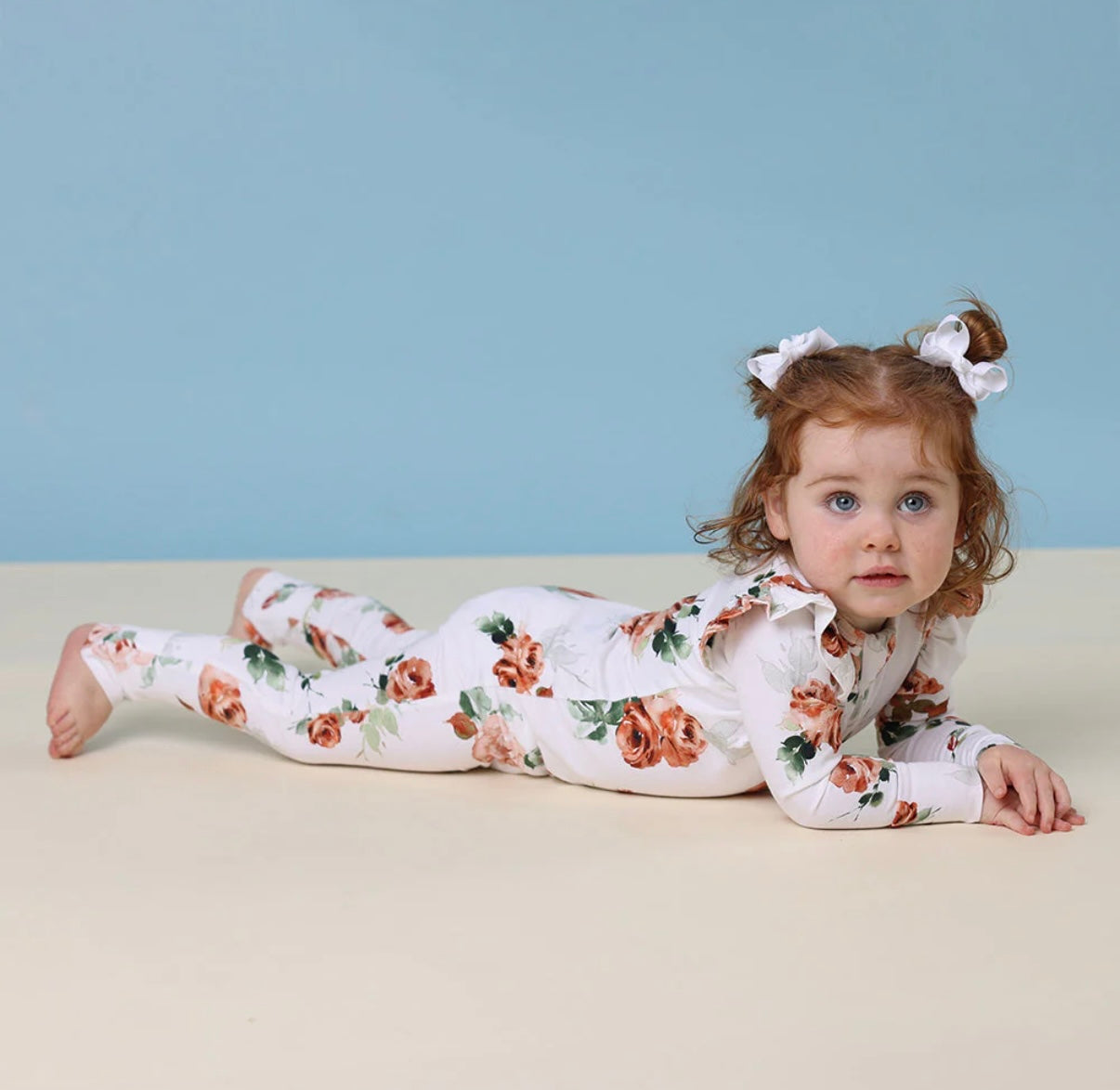 Snuggle Hunny Rosebud Snugglesuit Convertible Romper with Frill