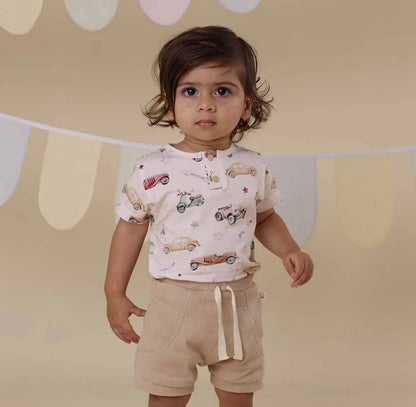 Snuggle Hunny Vintage Cars Short Sleeve Bodysuit
