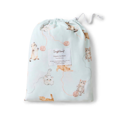 Snuggle Hunny Fitted Cot Sheet Kittens