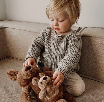 Petite Vous Koko Kangaroo & Baby Jojo Soft Toy