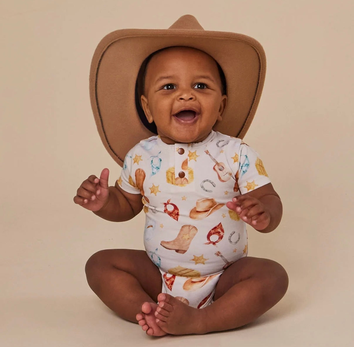 Snuggle Hunny Cowboys Short Sleeve Bodysuit