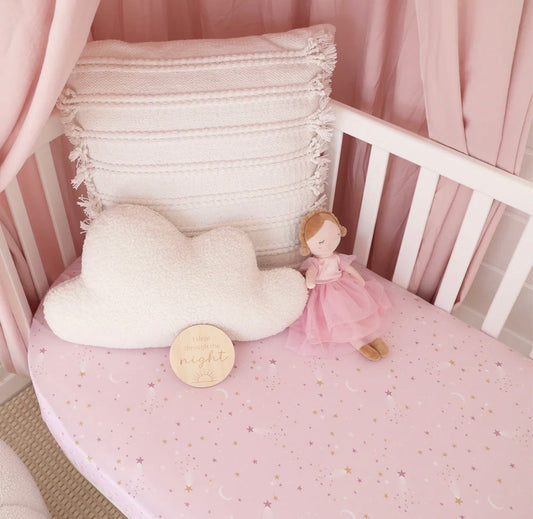 Snuggle Hunny Twinkle Fitted Cot Sheet