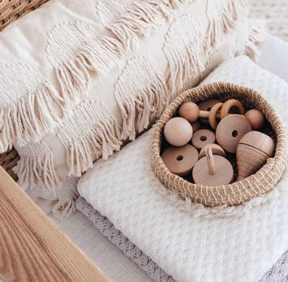 Snuggle Hunny White Diamond Knit Baby Blanket