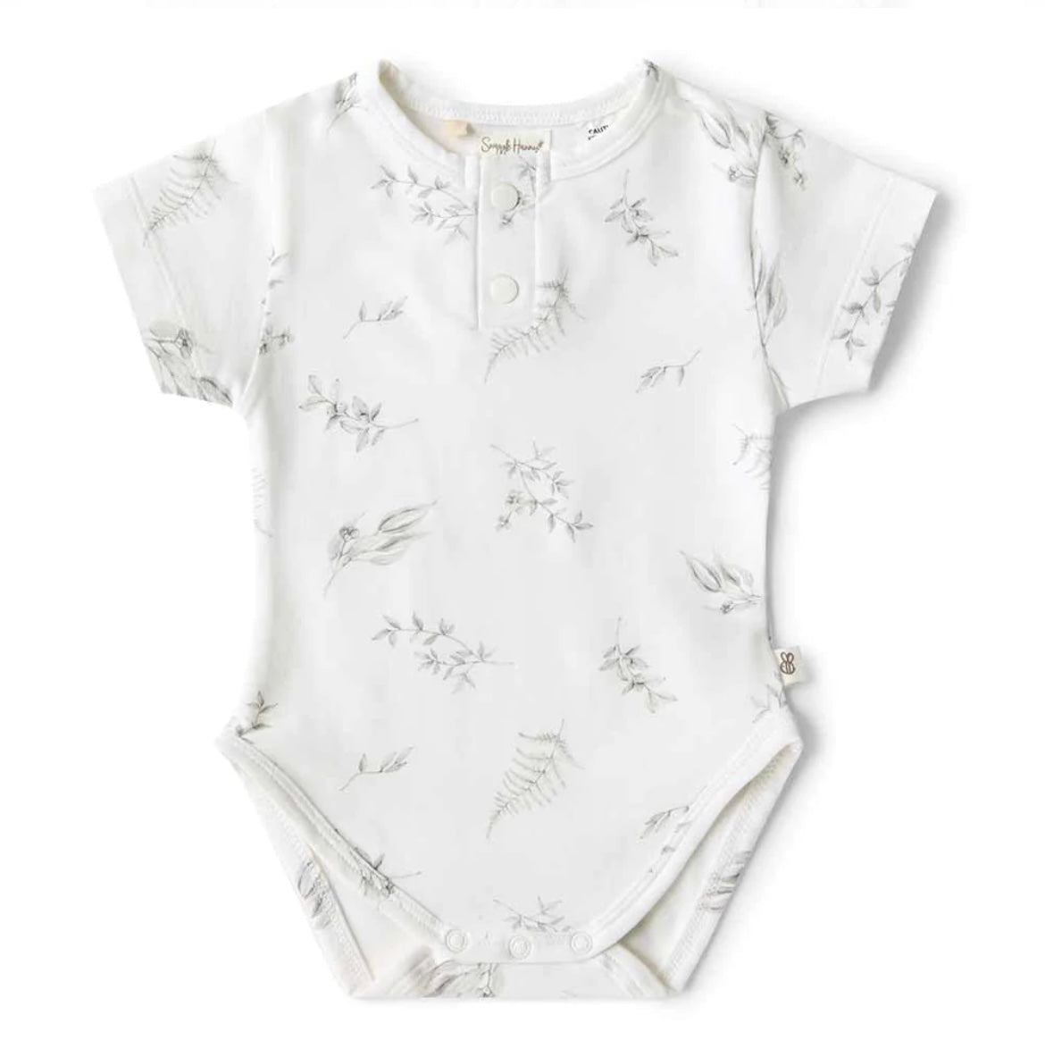 Snuggle Hunny Silver Gum Short Sleeve Bodysuit