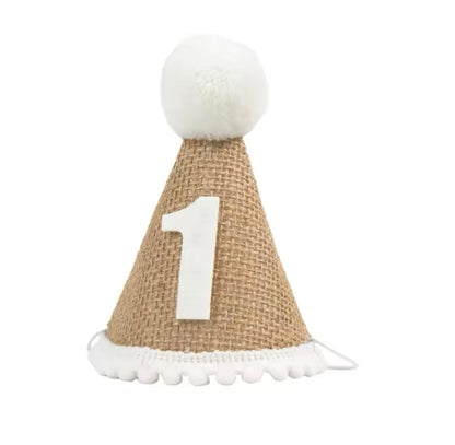 1st Birthday Burlap Party Hat