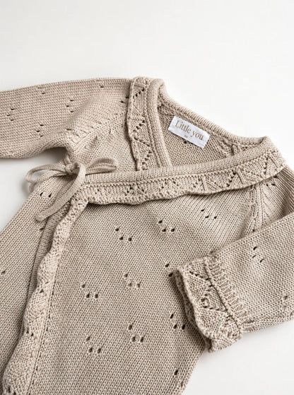Little You Heirloom Organic Knit Wrap Romper