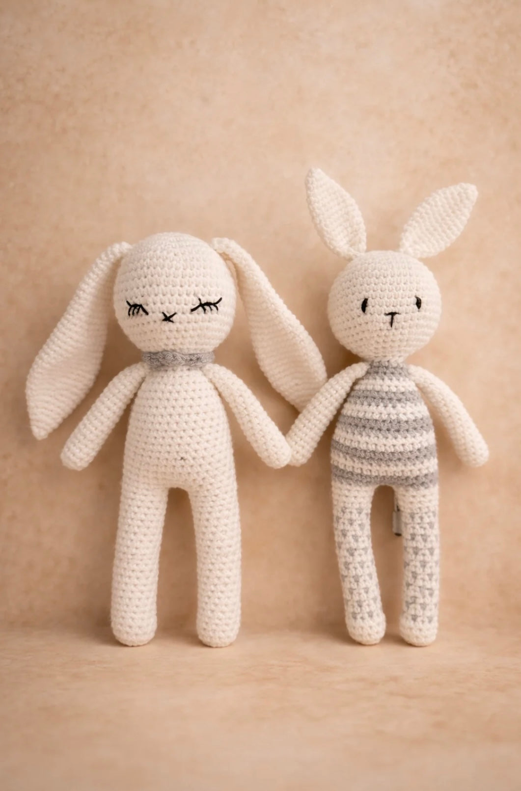 Zao & Co Amigurumi Crochet Bunny White Long Ears