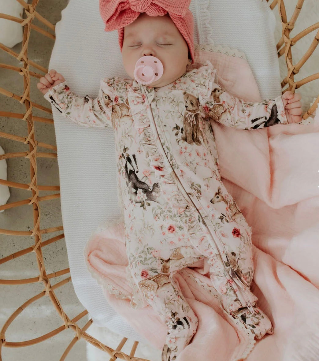 Confetti Kidz Baby Animals Bamboo Zipsuit