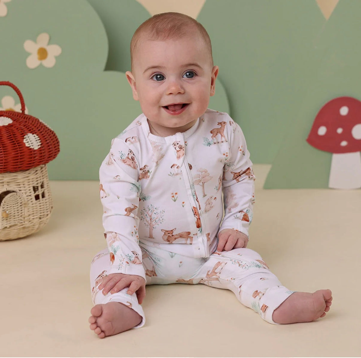 Snuggle Hunny Woodland Tales Snugglesuit Convertible Romper