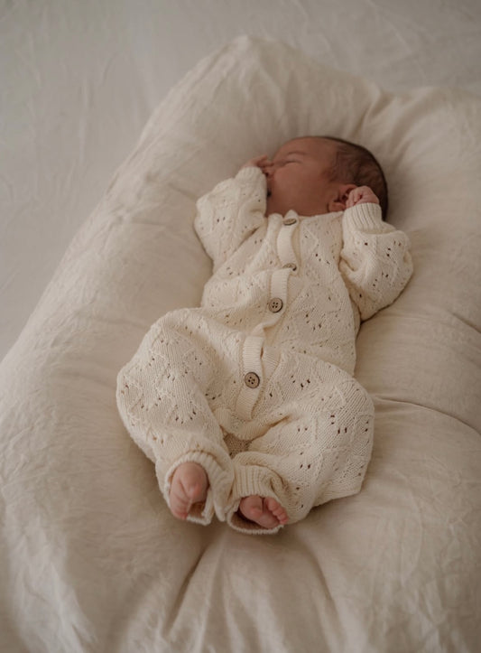 Freckles The Label Mila Pointelle Full Romper Snow