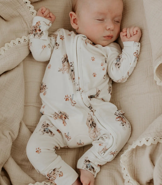 Confetti Kidz Pawfect Pals Bamboo Zipsuit