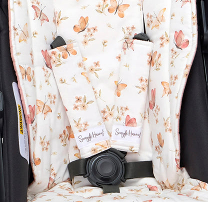 Snuggle Hunny Butterfly Universal Reversible Pram Strap Covers