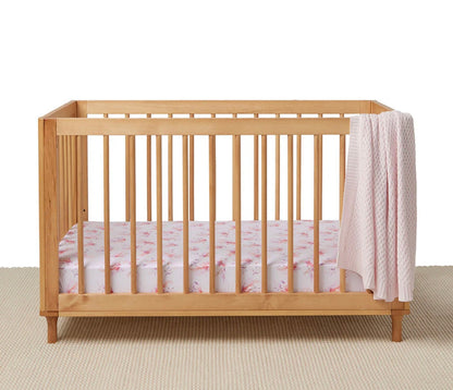 Snuggle Hunny Fitted Cot Sheet Coral