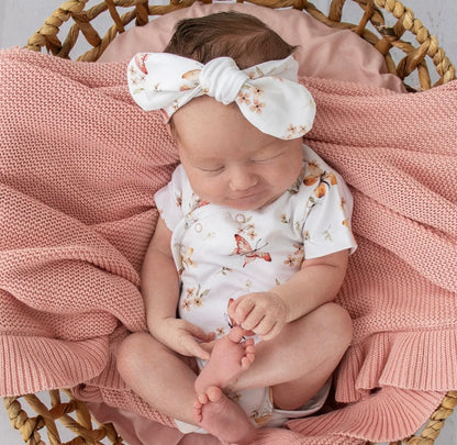 Snuggle Hunny Buttery Short Sleeve Kimono Bodysuit