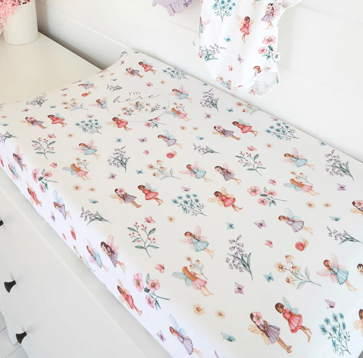 Snuggle Hunny Fairy Garden Bassinet / Change Pad Cover