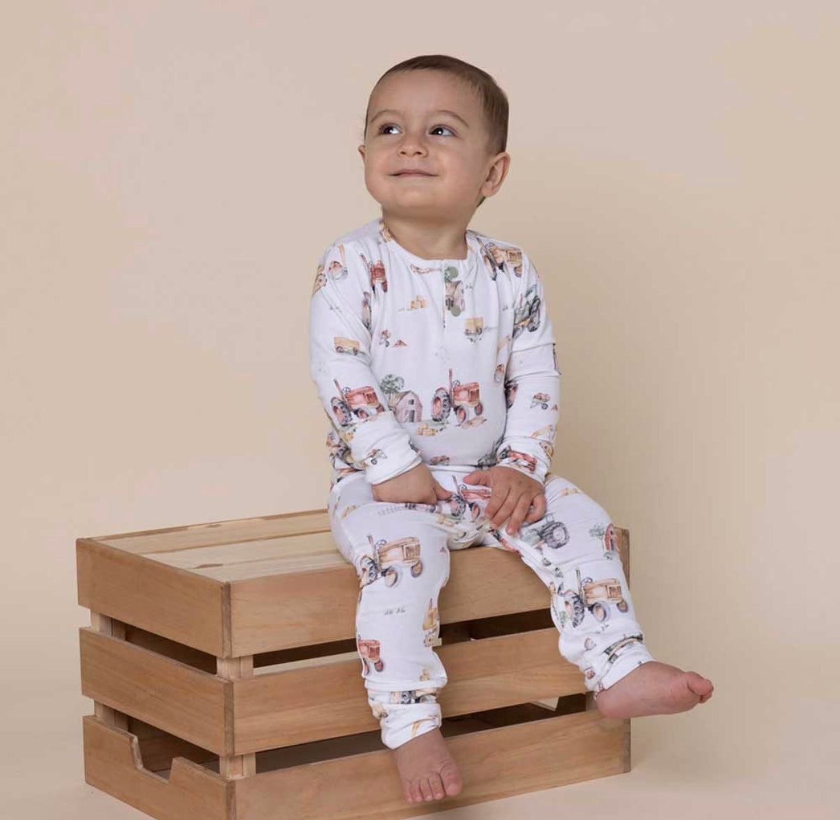 Snuggle Hunny Diggers & Tractors Growsuit
