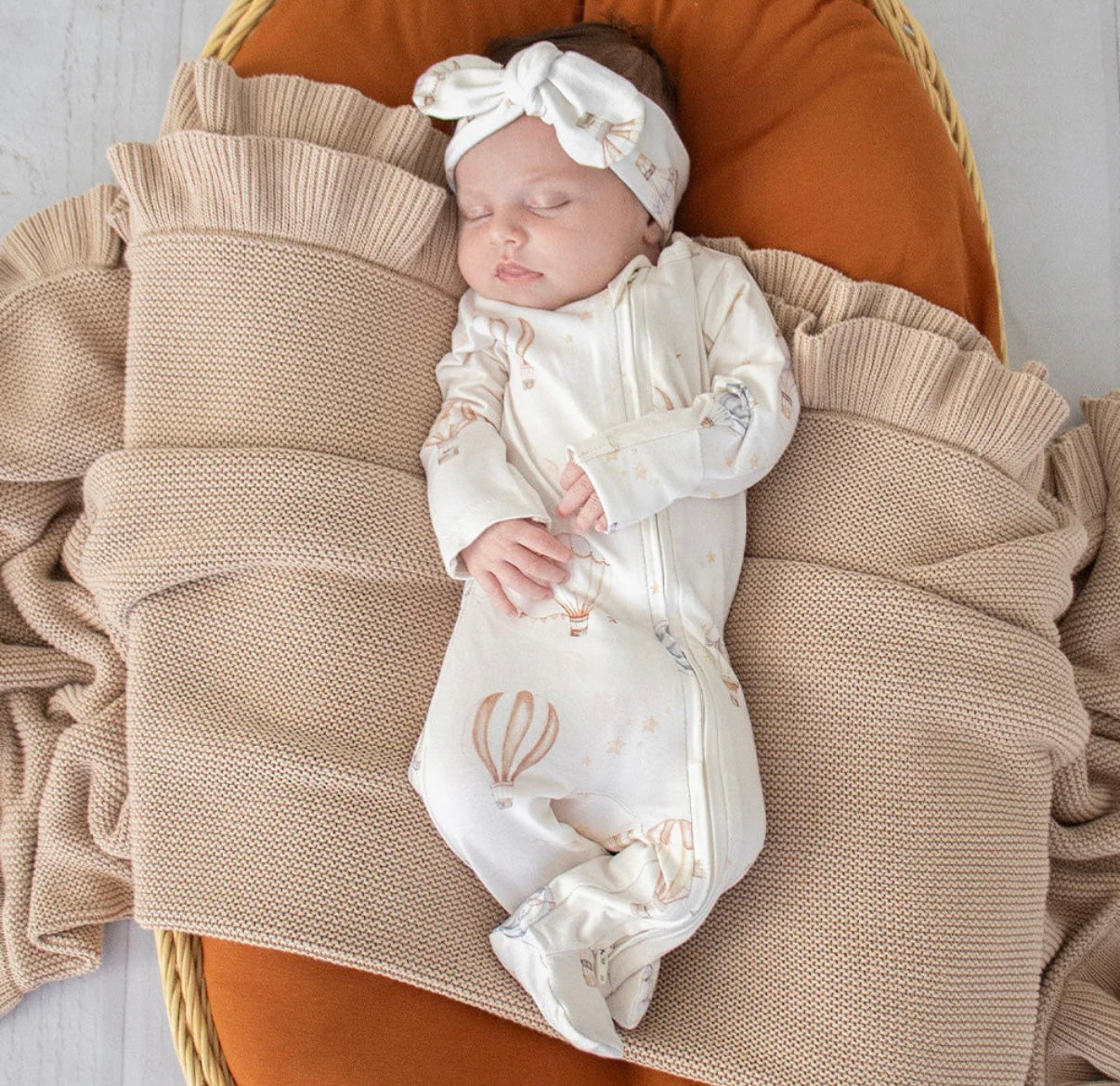 Snuggle Hunny Up & Away Organic Snuggle Sleepsuit Zip Footie