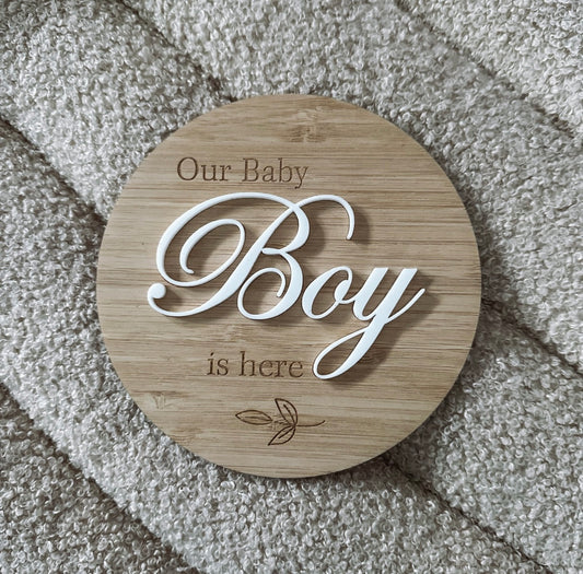 CMC Gold ‘It's a Boy’ Birth Announcement Plaque