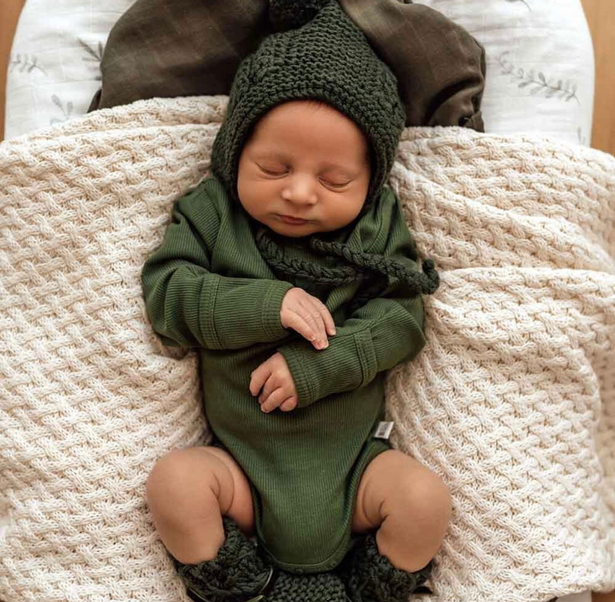 Snuggle Hunny Olive Long Sleeve Bodysuit