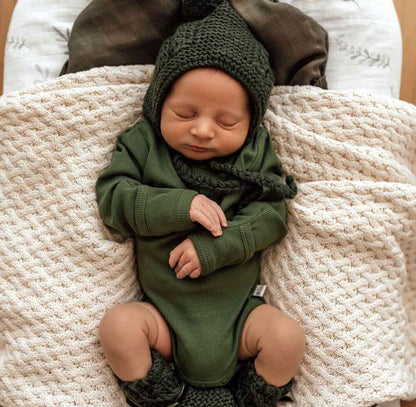 Snuggle Hunny Olive Long Sleeve Bodysuit