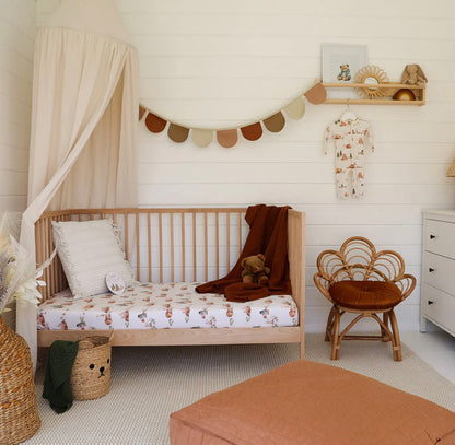 Snuggle Hunny Bears Fitted Cot Sheet
