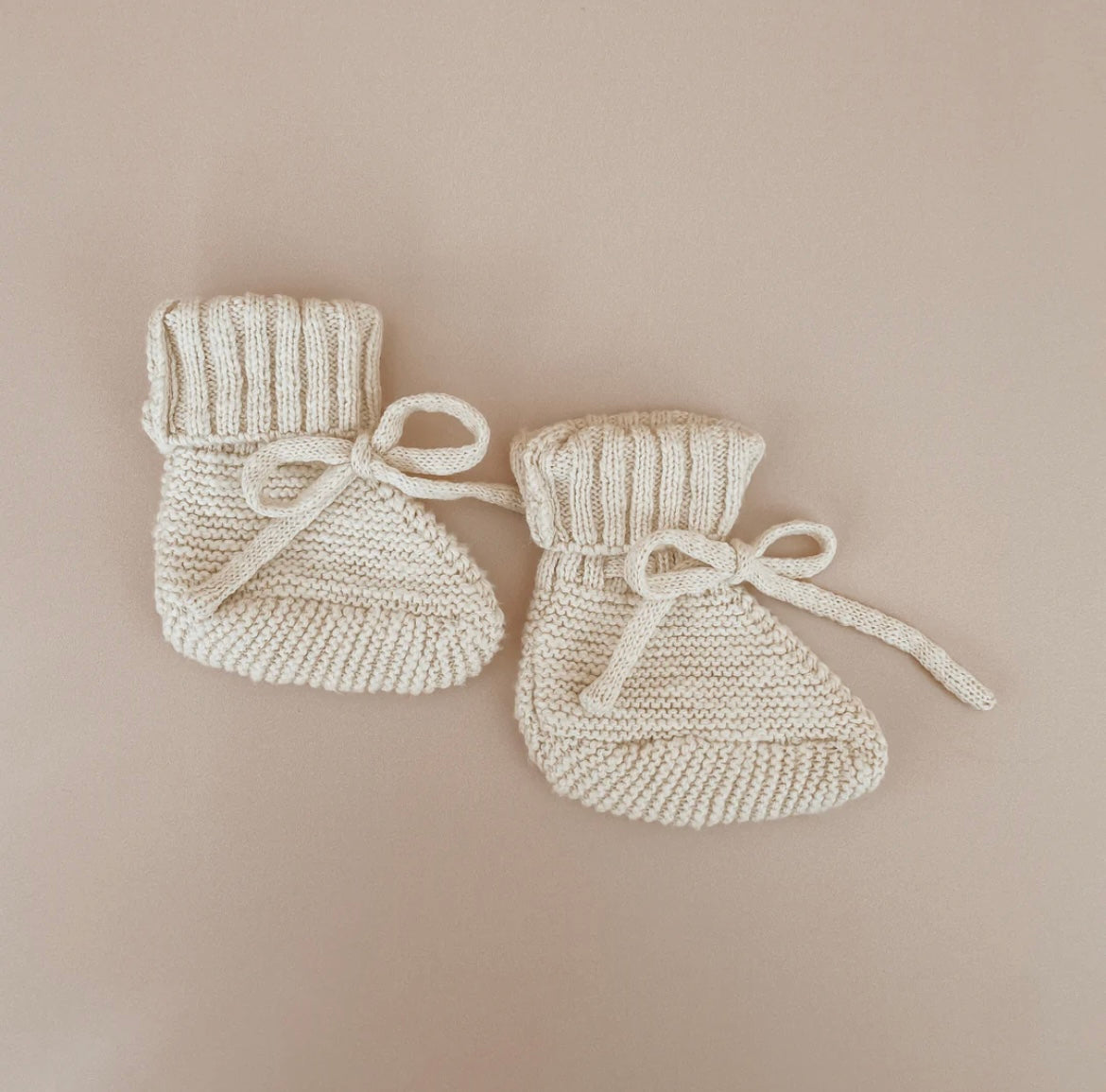 Blossom & Pear Chunky Knit Booties Honey